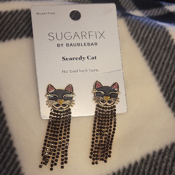 sugarfix Jewelry - SUGARFIX by BaubleBar Scaredy Cat Earrings NWT